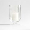 Fluted Glass Hurricane Candle Holder